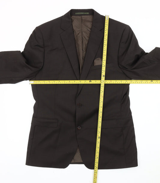 Mens UK Size 40 French Connection Regular Brown Suit Jacket
