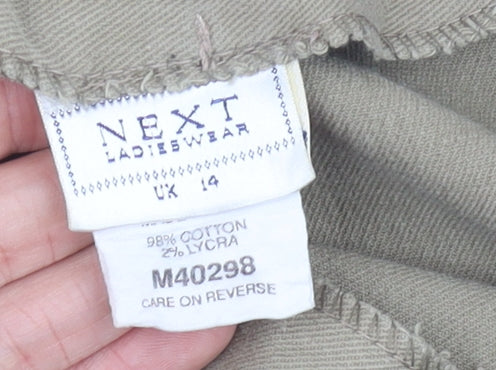 Next Women Beige Size 14 Tapered Stretch Jeans