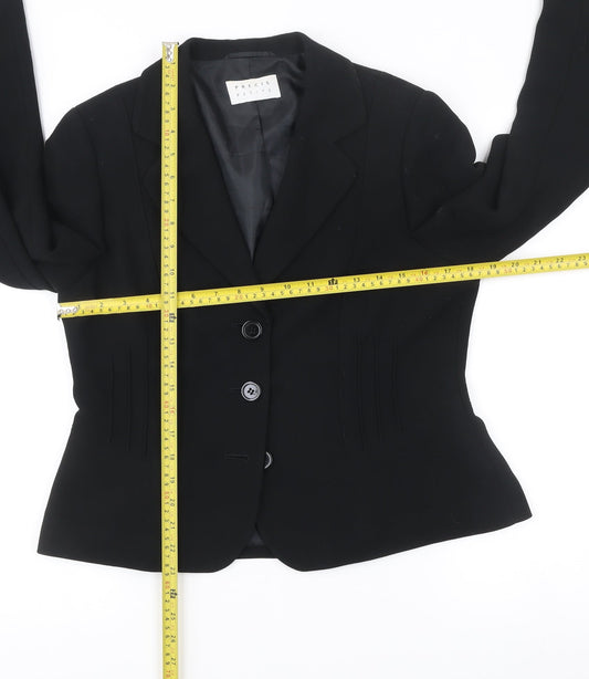 Precis Petite Womens Black Size 10 Tailored Suit Jacket Blazer
