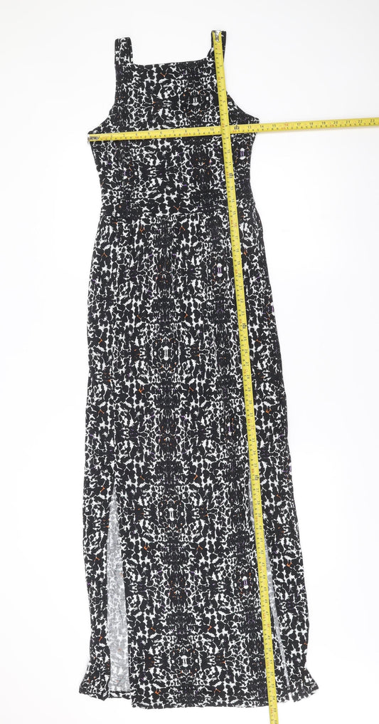 Miss Selfridge Women’s Black Animal Print Bodycon Dress Size 10