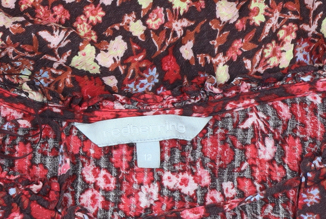 Womens UK Size 12 Red Herring Multicoloured Tunic Blouse