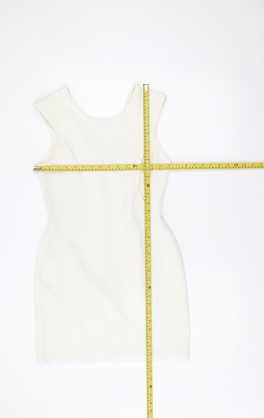 Miss Selfridge Petites Women’s White Size 14 Bodycon Mini Dress