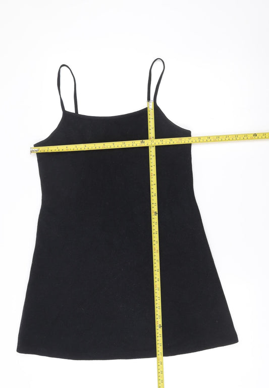 ASOS Design Women’s Black Size 12 Slip Mini Dress Sleeveless