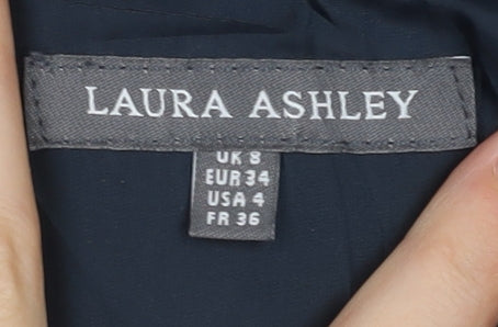 Laura Ashley Women’s Black Geometric Wool Mix Pencil Skirt UK 8