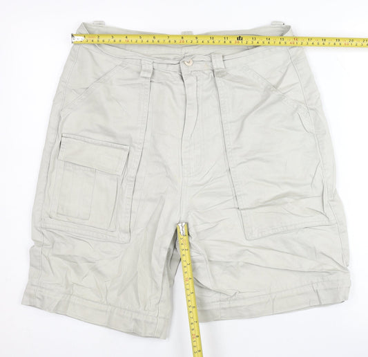 Burton Menswear Men’s Beige Cotton Cargo Shorts Size 32R
