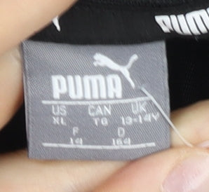 Additional view of Puma boys’ black track jacket 13-14 years full zip lightweight activewear