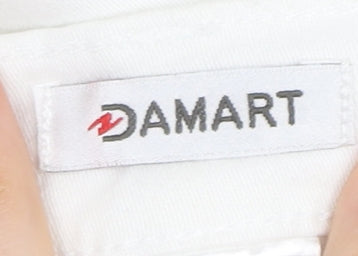 Damart Women White Straight Leg Jeans Size 10 Cotton Blend