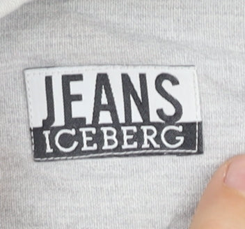 Iceberg Jeans Men’s Grey Cotton Long Sleeve Button-Up Shirt L