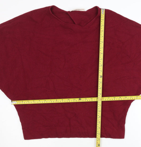 Womens UK Size M JoJo Maman Bébé Red Cardigan Jumper