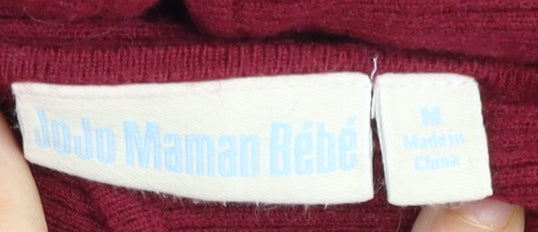 Womens UK Size M JoJo Maman Bébé Red Cardigan Jumper