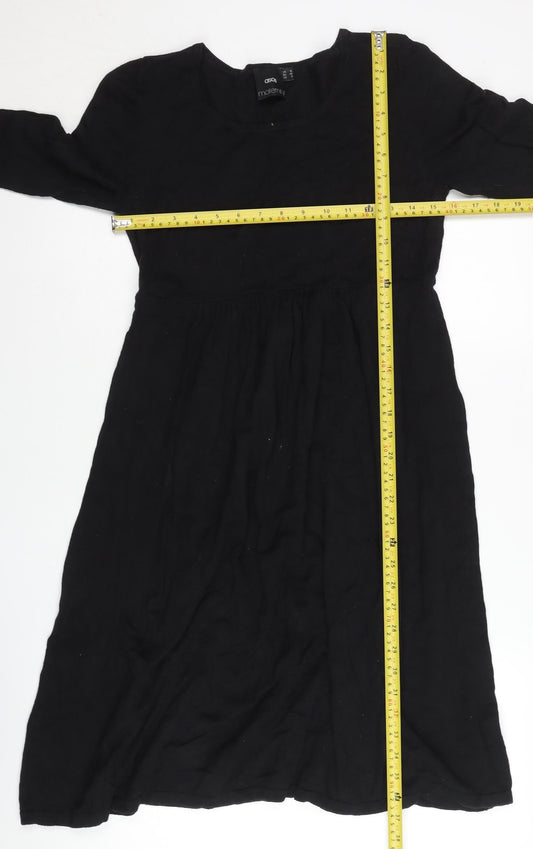 ASOS Maternity Women's Black Knee Length A-Line Dress Size 10
