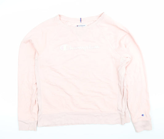 Womens UK Size L Champion Pink Pullover Sweatshirt