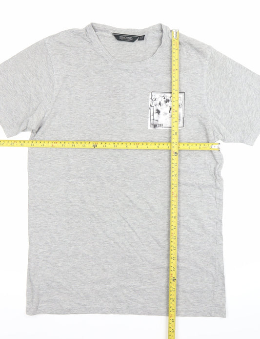 Regatta Men’s Grey Crew Neck Short Sleeve T-Shirt M Regular