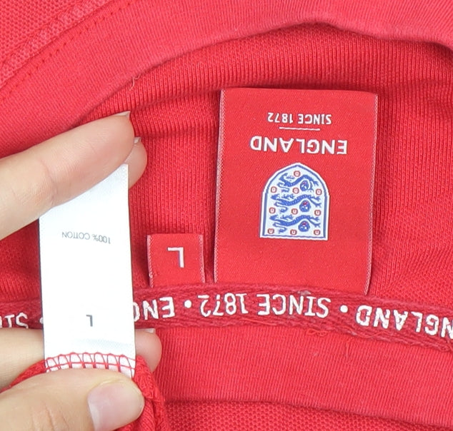 Mens UK Size L England Red T-Shirt