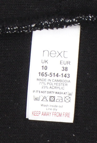 Next Women Black Flecked Shawl Collar Blazer Size 10