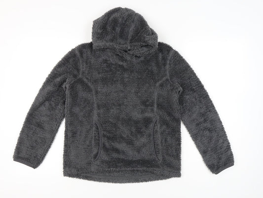 Peter Storm Girls Grey Fleece Hoodie Pullover Age 13 Years Outdoor Casual