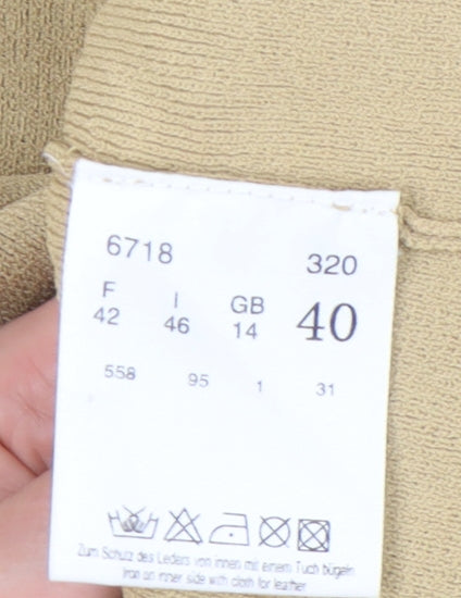 Betty Barclay Women’s Beige Tank Camisole Top Size 14 Fringe Viscose