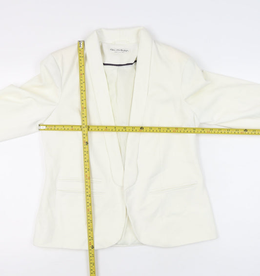 Miss Selfridge Women’s White Shawl Collar Blazer Size 14