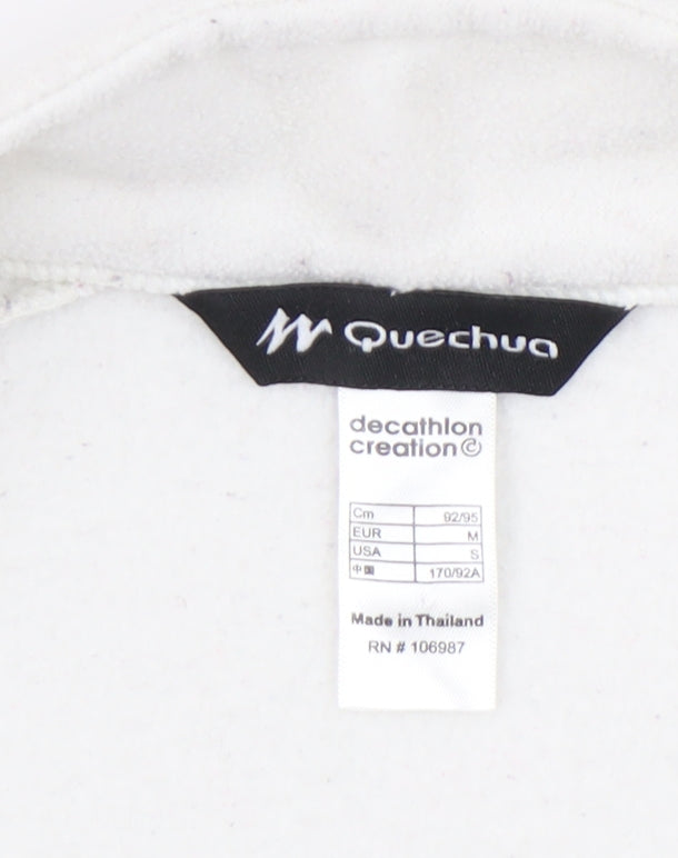 Quechua Womens White Fleece Waistcoat Bodywarmer Size 12