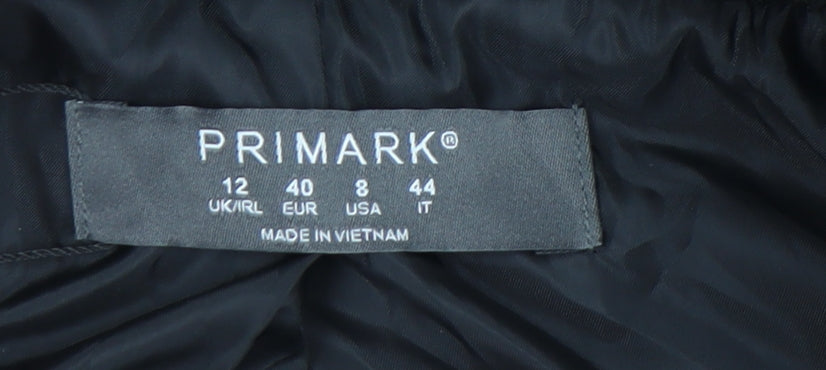 Primark Womens Black Bouclé Double-Breasted Blazer UK 12