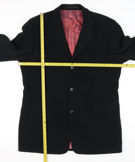 Mens UK Size 40 Gibson Directional Regular Black Suit Jacket