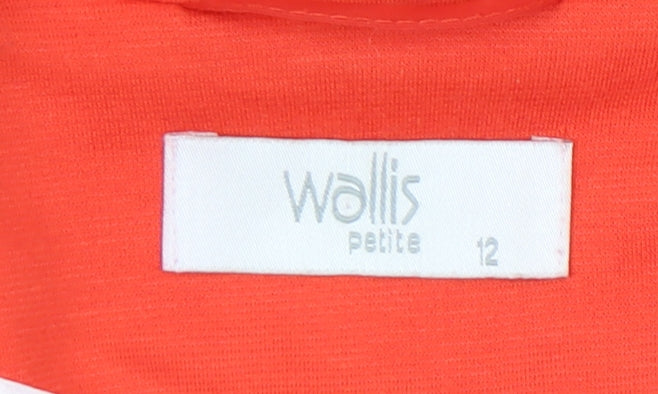 Wallis Petite Women's Red Blazer Jacket Size 12 Notch Lapel Tailored