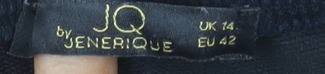 Jenerique Womens Black Sweatshirt UK 14 Pullover Star Sleeve
