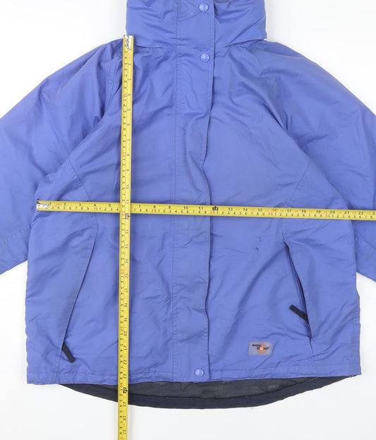 Arctic Storm Womens Blue Size 14 Rain Coat Jacket Waterproof Hooded