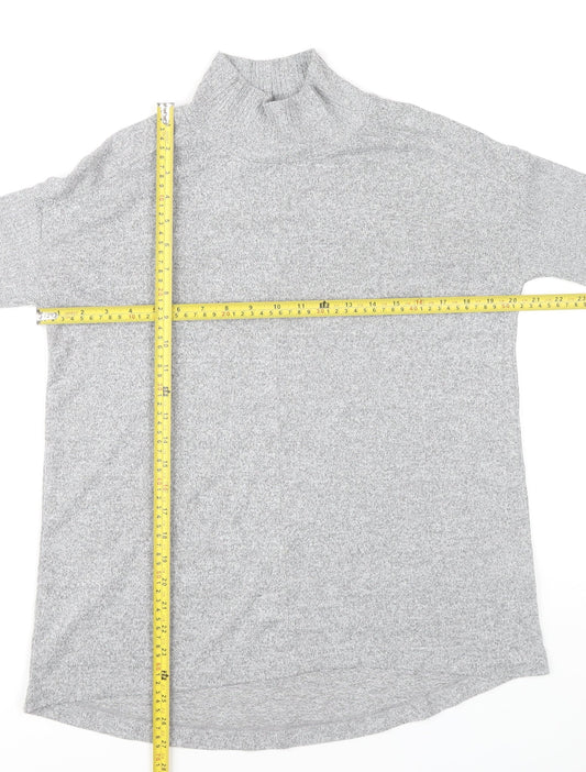 Marks and Spencer Women’s Grey Size 8 Roll Neck Tunic Jumper