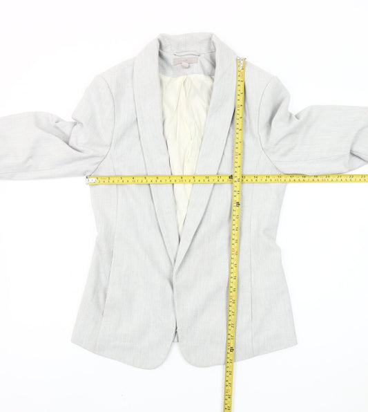 H&M Women’s Grey Shawl Lapel Blazer Size 10 Regular Fit