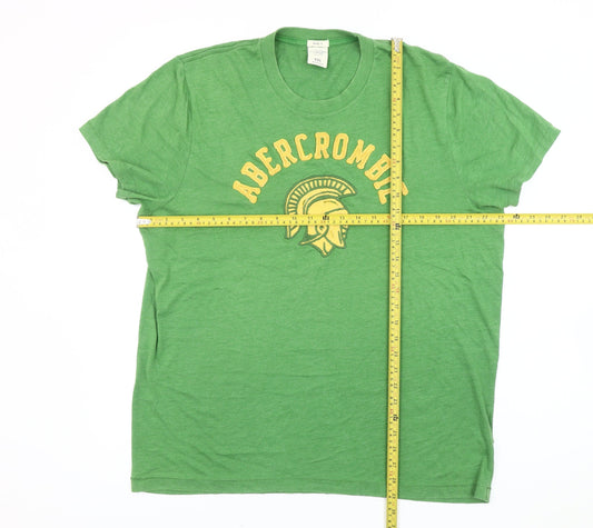 Abercrombie & Fitch Men’s Green 2XL Muscle Fit Graphic T-Shirt