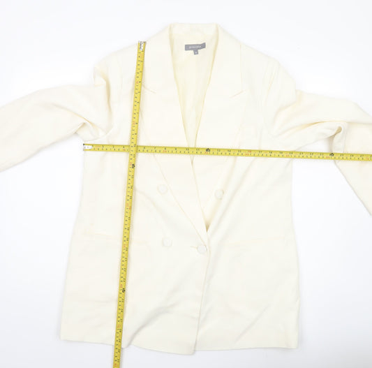 Principles Women Ivory Size 14 Double-Breasted Blazer Jacket