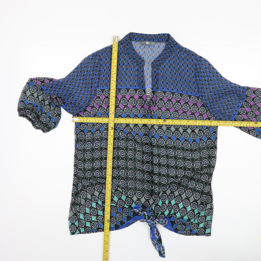Womens UK Size 10 BHS Multicoloured Tunic Blouse
