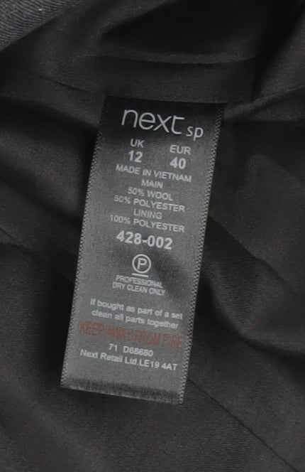 Next Womens Grey Wool Blend Blazer Jacket UK 12 Workwear