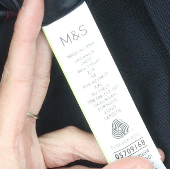Mens UK Size 44 Marks and Spencer Regular Black Suit Jacket