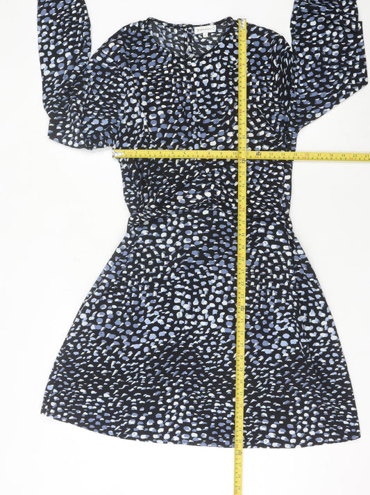 Warehouse Womens Multicoloured Animal Print A-Line Dress UK 14