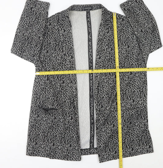 George Women’s Black Animal Print Blazer Jacket Size 18 Regular