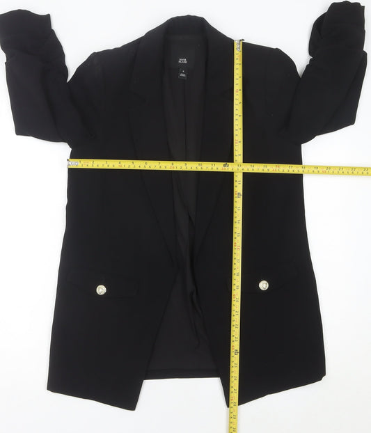 River Island Womens Black Size 6 Blazer Jacket Workwear