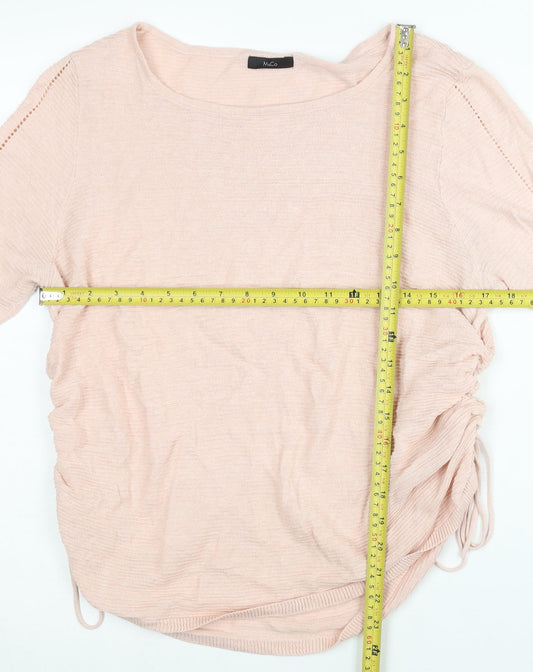 Womens UK Size 14 M&Co Pink Pullover Jumper