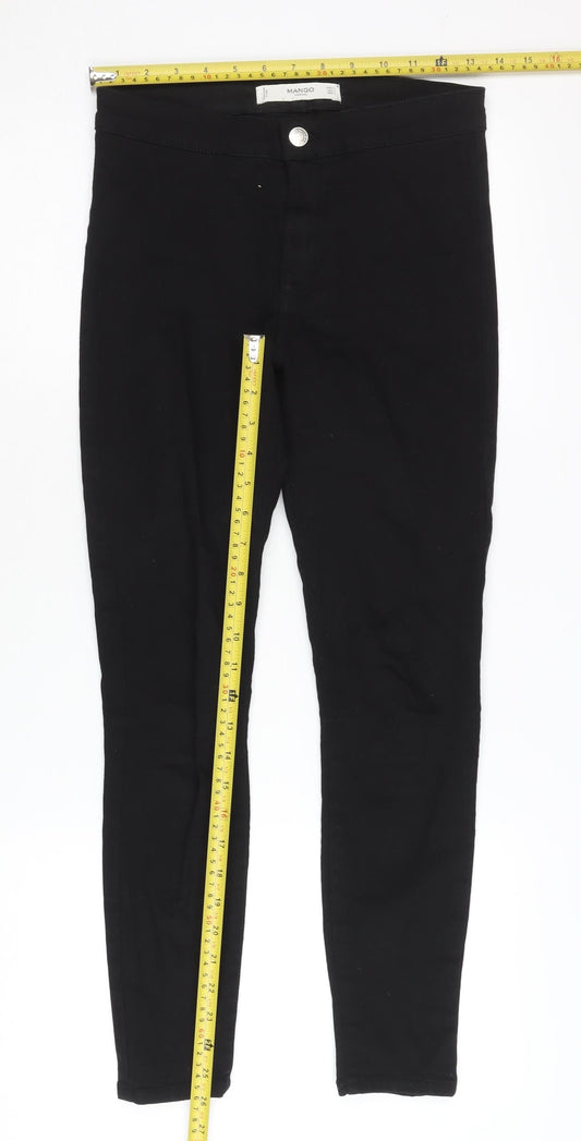 Mango Women’s Black Skinny Jeans Size 6 Slim Fit Cotton Blend