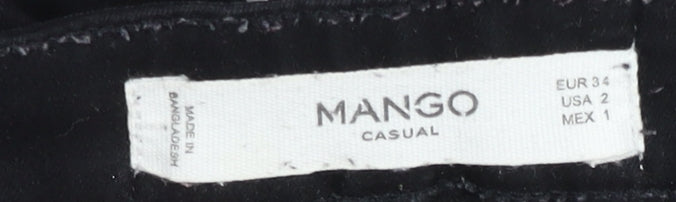 Mango Women’s Black Skinny Jeans Size 6 Slim Fit Cotton Blend