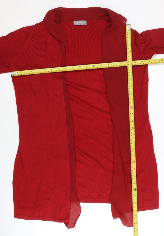Womens UK Size S Marks and Spencer Red Cardigan Jumper