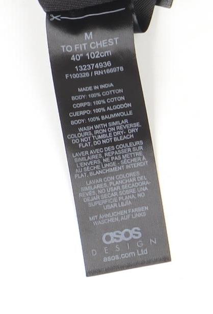 ASOS Men’s Black Cotton Basic Jacket M 40in Chest Casual Workwear