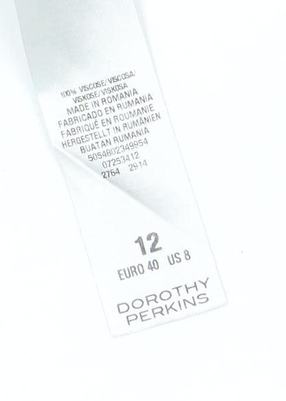 Dorothy Perkins Women’s Multicoloured Floral Midi Wrap Dress Size 12