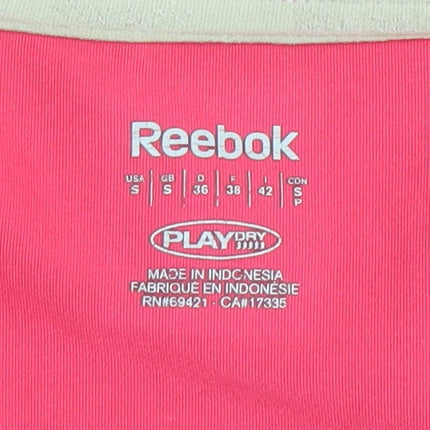 Reebok Women’s Pink Slim Fit V-Neck Tank Top S Activewear