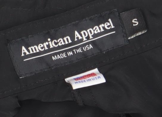 American Apparel Women’s Black Flare Knee Length Skirt Size S Polyester