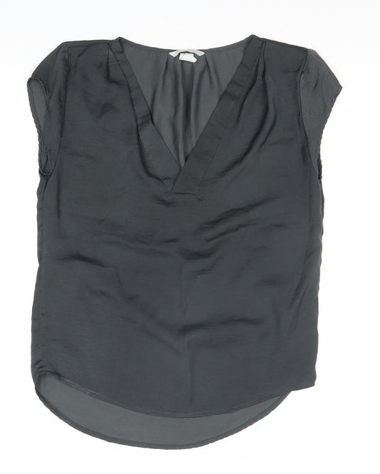Womens UK Size 6 H&M Black Basic Blouse