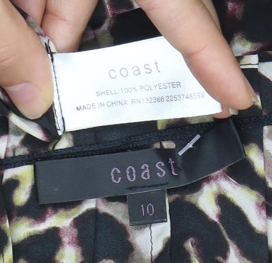 Coast Womens Multicoloured Animal Print Blouse Size 10