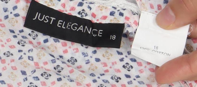 Womens UK Size 18 Just Elegance Multicoloured Tunic Blouse