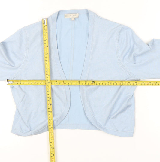Hobbs Women’s Blue Cardigan L 3/4 Sleeve Knit Modal Blend